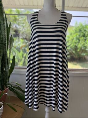 Fighting Eel Dress - Navy Stripe
